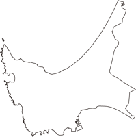 秋田県男鹿市（おがし）の白地図無料ダウンロード