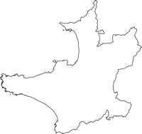 千葉県館山市（たてやまし）の白地図無料ダウンロード