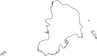 東京都大島支庁神津島村（こうづしまむら）の白地図無料ダウンロード