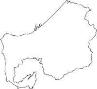 新潟県上越市（じょうえつし）の白地図無料ダウンロード