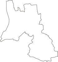 山梨県中央市（ちゅうおうし）の白地図無料ダウンロード
