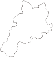 長野県大町市（おおまちし）の白地図無料ダウンロード