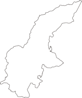 長野県飯山市（いいやまし）の白地図無料ダウンロード