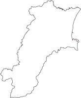 三重県津市（つし）の白地図無料ダウンロード