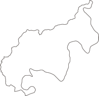 和歌山県東牟婁郡北山村（きたやまむら）の白地図無料ダウンロード