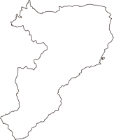 鳥取県西伯郡伯耆町（ほうきちょう）の白地図無料ダウンロード