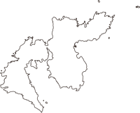 島根県隠岐郡西ノ島町（にしのしまちょう）の白地図無料ダウンロード