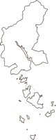 岡山県笠岡市（かさおかし）の白地図無料ダウンロード