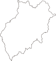 岡山県加賀郡吉備中央町（きびちゅうおうちょう）の白地図無料ダウンロード