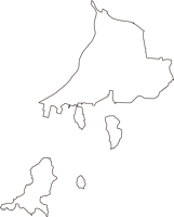 広島県広島市南区（みなみく）の白地図無料ダウンロード