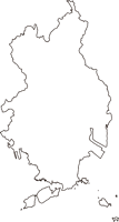 広島県福山市（ふくやまし）の白地図無料ダウンロード
