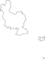 広島県大竹市（おおたけし）の白地図無料ダウンロード