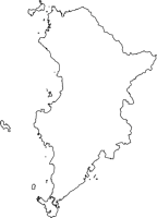 山口県下関市（しものせきし）の白地図無料ダウンロード