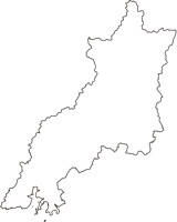 山口県山口市（やまぐちし）の白地図無料ダウンロード