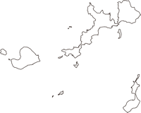 山口県熊毛郡上関町（かみのせきちょう）の白地図無料ダウンロード