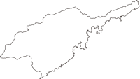 徳島県海部郡美波町（みなみちょう）の白地図無料ダウンロード