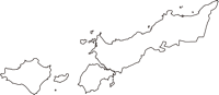 香川県小豆郡土庄町（とのしょうちょう）の白地図無料ダウンロード