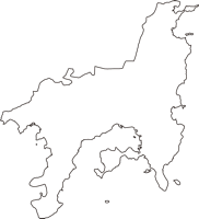 香川県小豆郡小豆島町（しょうどしまちょう）の白地図無料ダウンロード