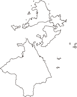 愛媛県今治市（いまばりし）の白地図無料ダウンロード