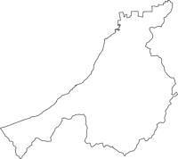 愛媛県伊予市（いよし）の白地図無料ダウンロード