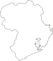 高知県高知市（こうちし）の白地図無料ダウンロード