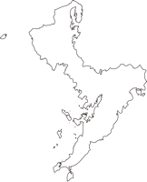 長崎県長崎市（ながさきし）の白地図無料ダウンロード