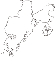 熊本県天草市（あまくさし）の白地図無料ダウンロード