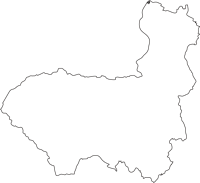 大分県中津市（なかつし）の白地図無料ダウンロード