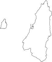 鹿児島県西之表市（にしのおもてし）の白地図無料ダウンロード